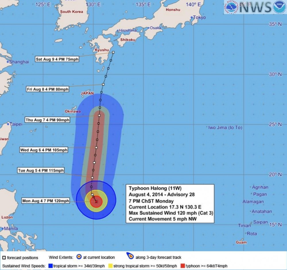 台風11号(Halong)